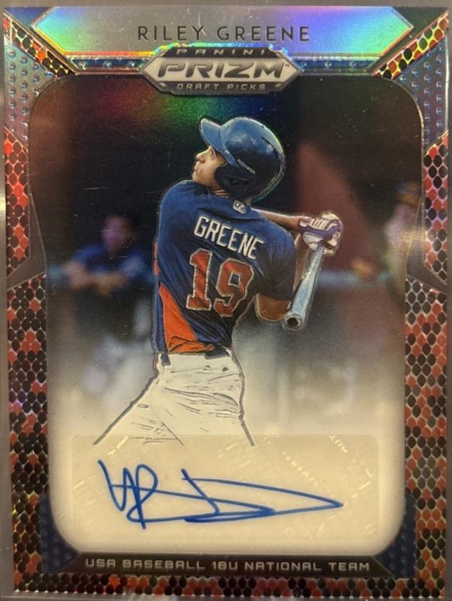 Riley Greene [Red, Black Snakeskin Prizm] #10