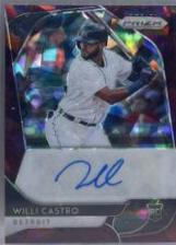 Willi Castro [Burgundy Cracked Ice Prizm] #RA-WC