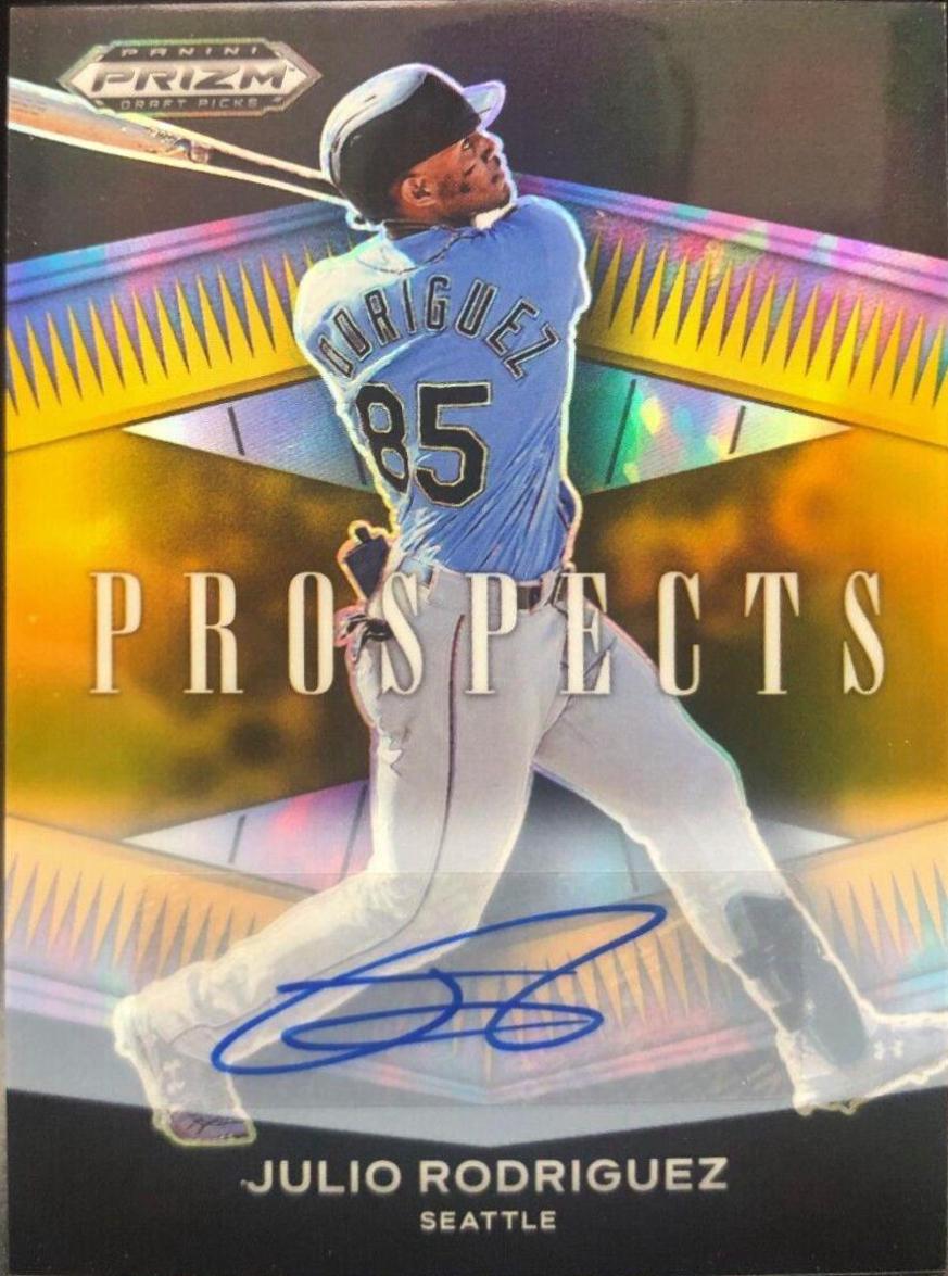 Julio Rodriguez [Autograph Gold Prizm] #P-JR