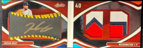 Josiah Gray [Material Booklet Black Gold Signature] #156