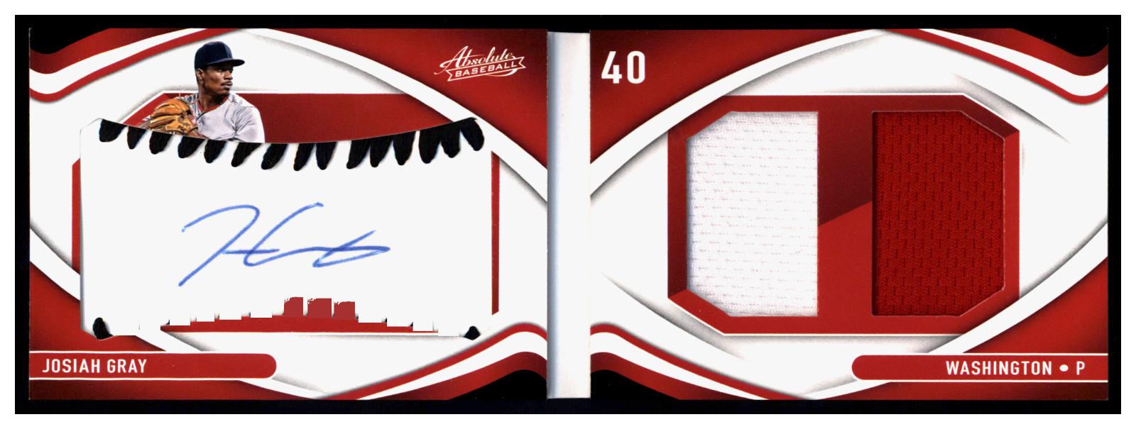 Josiah Gray [Material Booklet Black Signature] #156