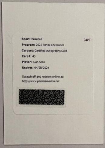 Juan Soto [Autograph Gold] #43