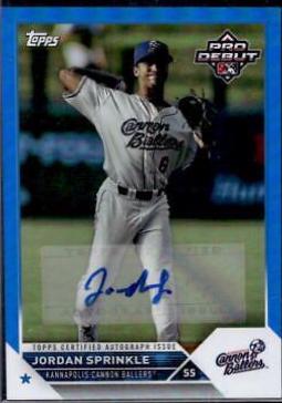 Jordan Sprinkle [Autograph Blue] #PD-15