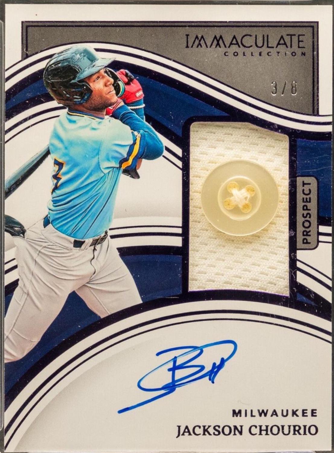 Jackson Chourio [Prospect Patch Autograph Button] #5