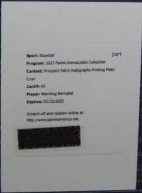 Warming Bernabel [Prospect Patch Autograph Platinum] #42