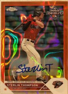 Sterlin Thompson [Autograph Orange Lava] #PDC-185