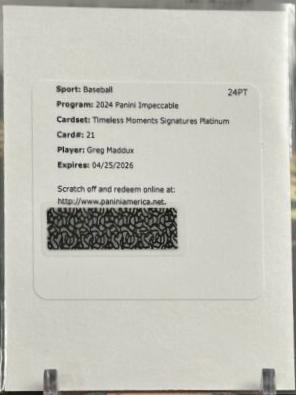 Greg Maddux [Platinum] #TMS-GM