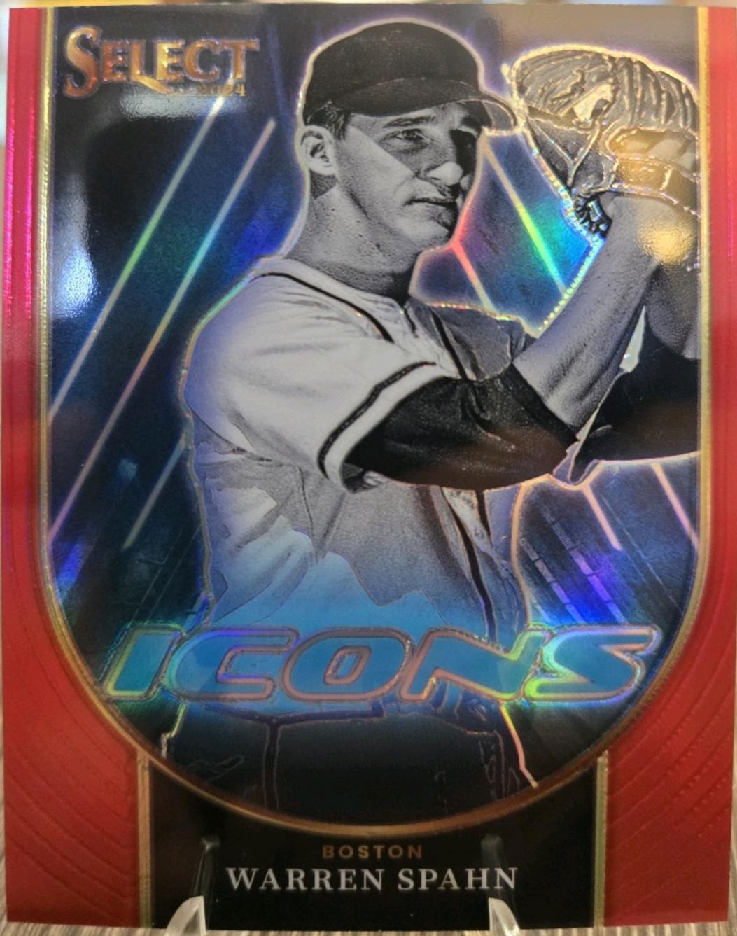 Warren Spahn [Red Prizm] #4