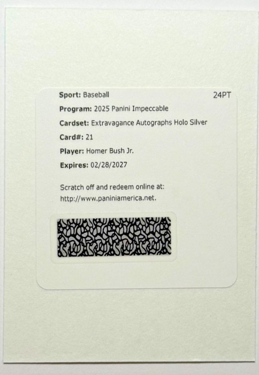 Homer Bush Jr. [Holo Silver] #21