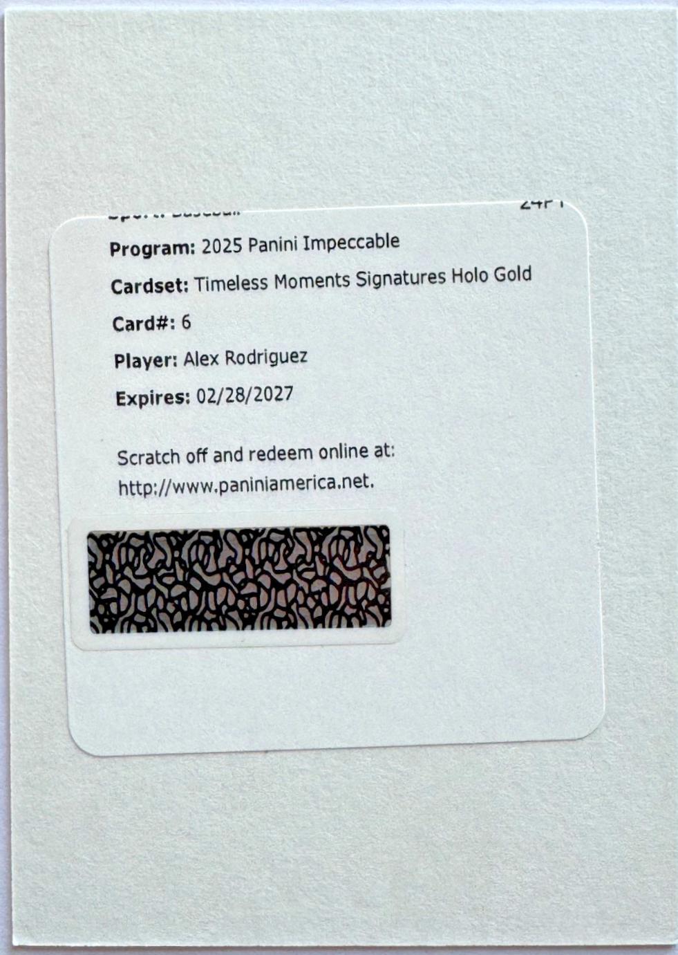 Alex Rodriguez [Holo Gold] #6