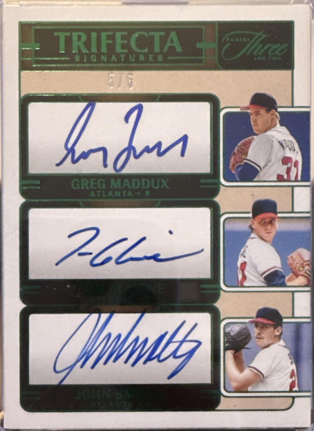 John Smoltz / Tom Glavine / Greg Maddux [Emerald] #TRI-ATL