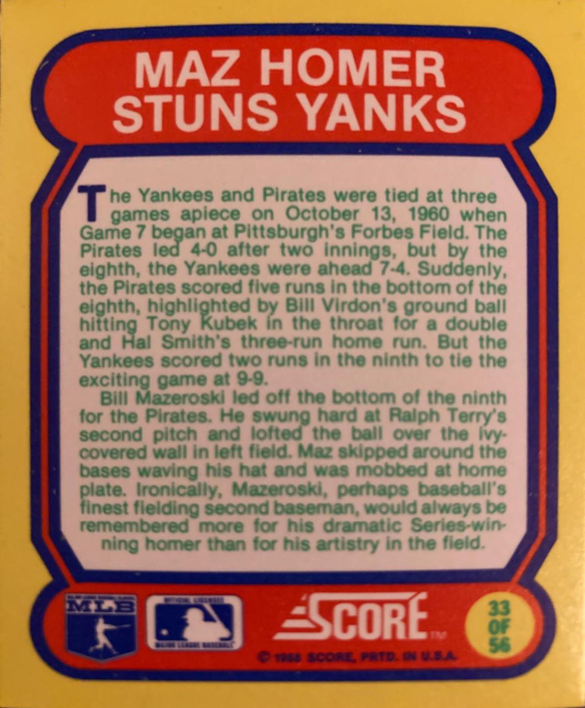 Maz Homer Stuns Yanks #33