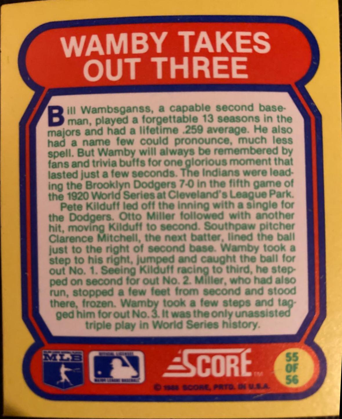 Wamby Takes Out Three #55
