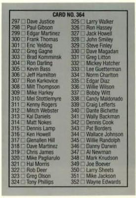 Checklist 265-352 [Ozzie Smith] #364