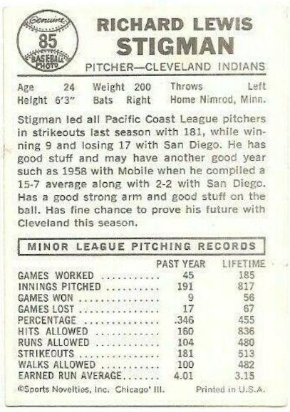 Dick Stigman #85