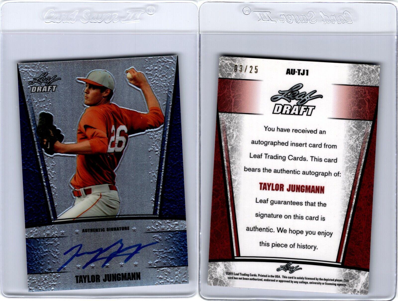 Taylor Jungmann [Prismatic Blue Autograph] #TJ1