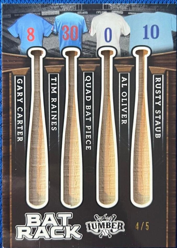 Gary Carter / Tim Raines / Al Oliver / Rusty Staub [Pewter] #BR4-2