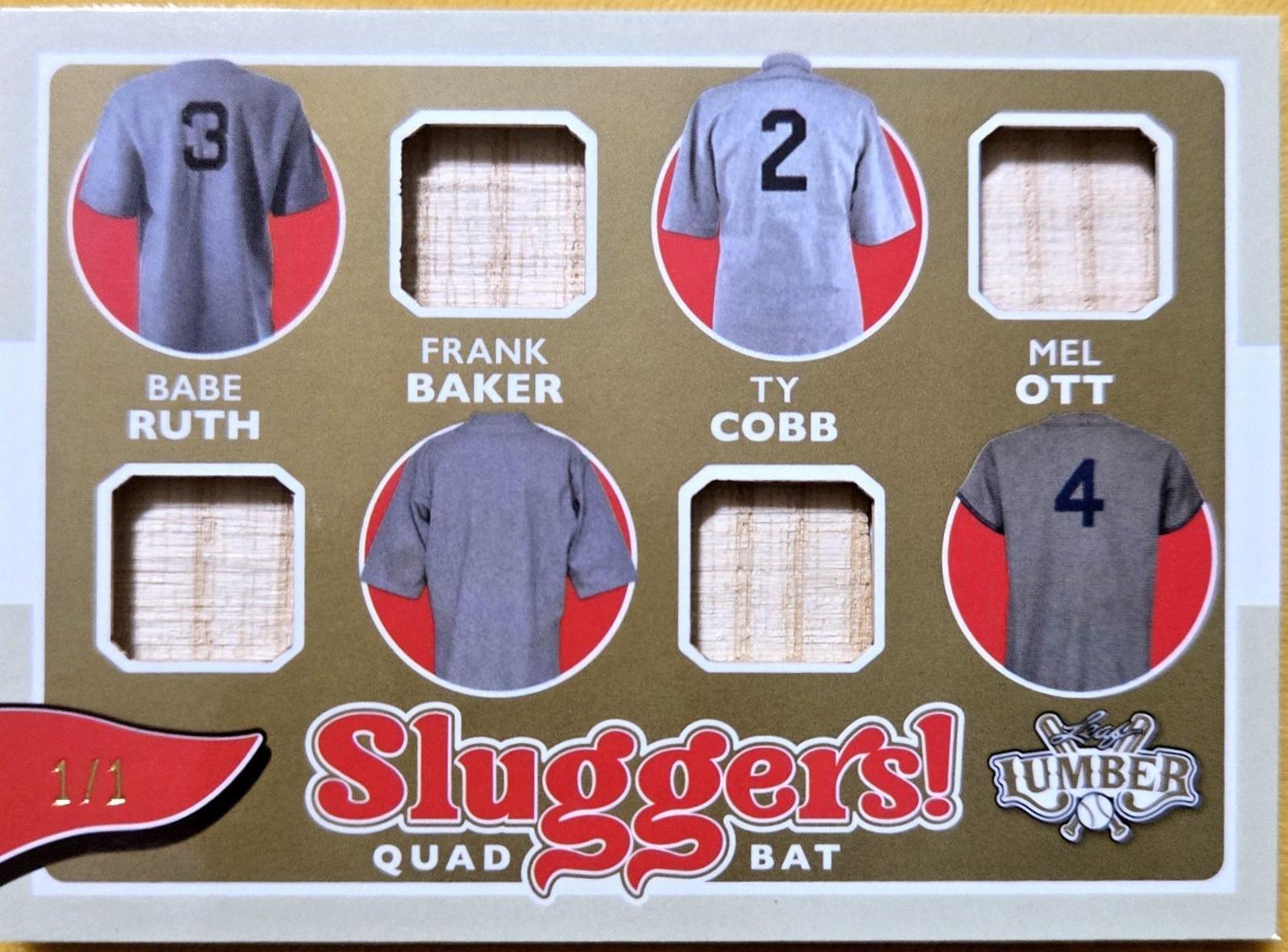 Babe Ruth / Frank Baker / Ty Cobb / Mel Ott [Gold] #S-11