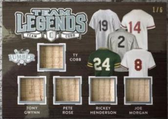 Ty Cobb / Tony Gwynn / Pete Rose / Rickey Henderson / Joe Morgan [Platinum] #TL-2