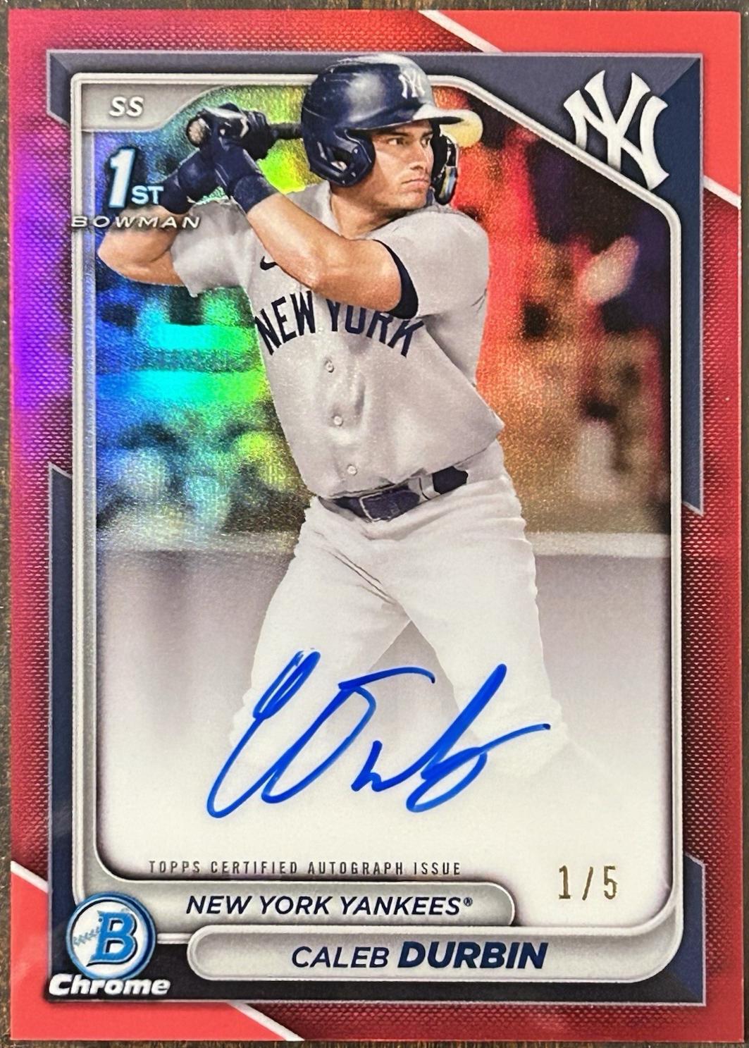 Caleb Durbin [Red Refractor] #CPA-CD