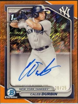 Caleb Durbin [Shimmer Orange Refractor] #CPA-CD