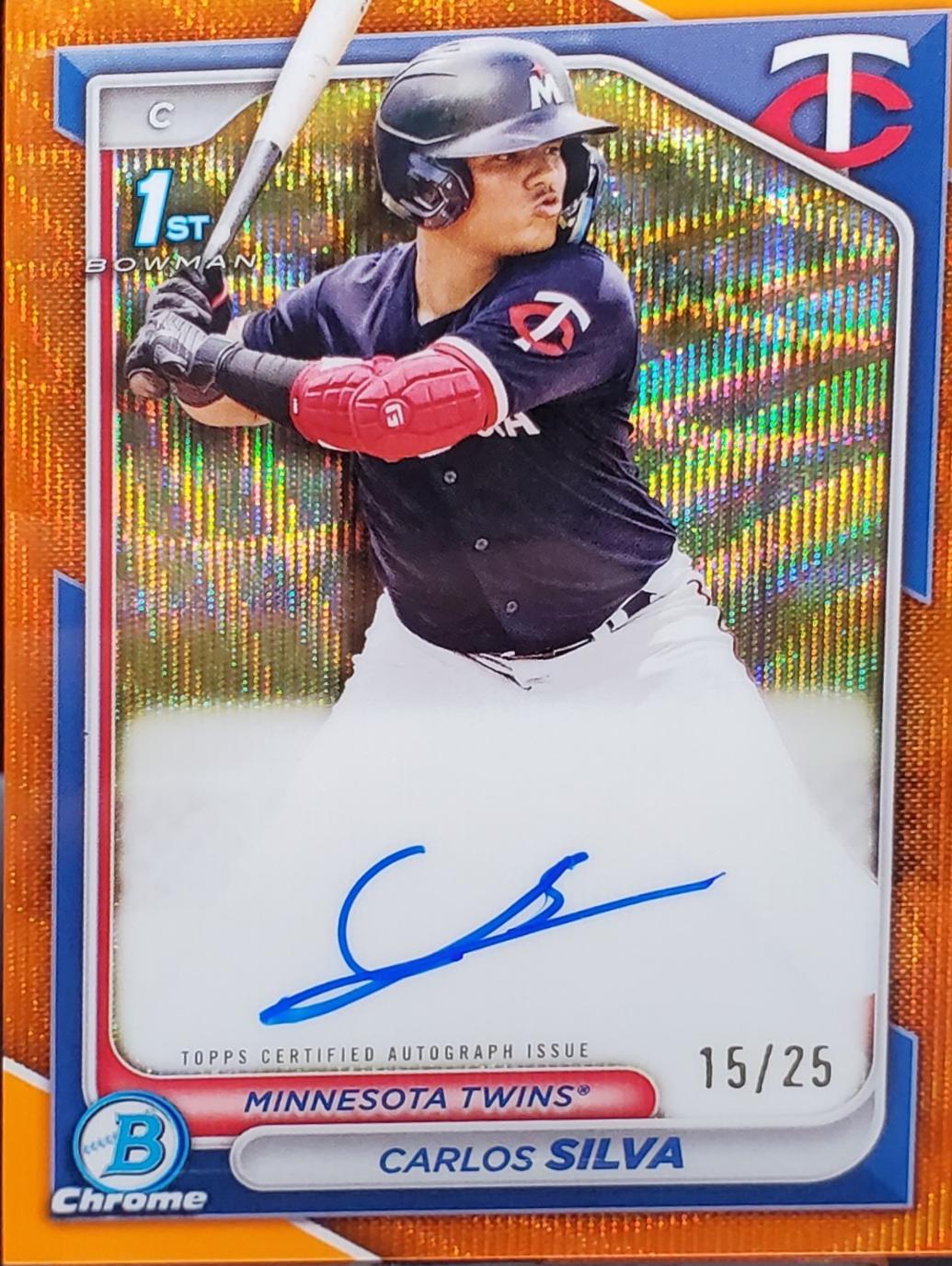 Carlos Silva [Orange Wave Refractor] #CPA-CSI