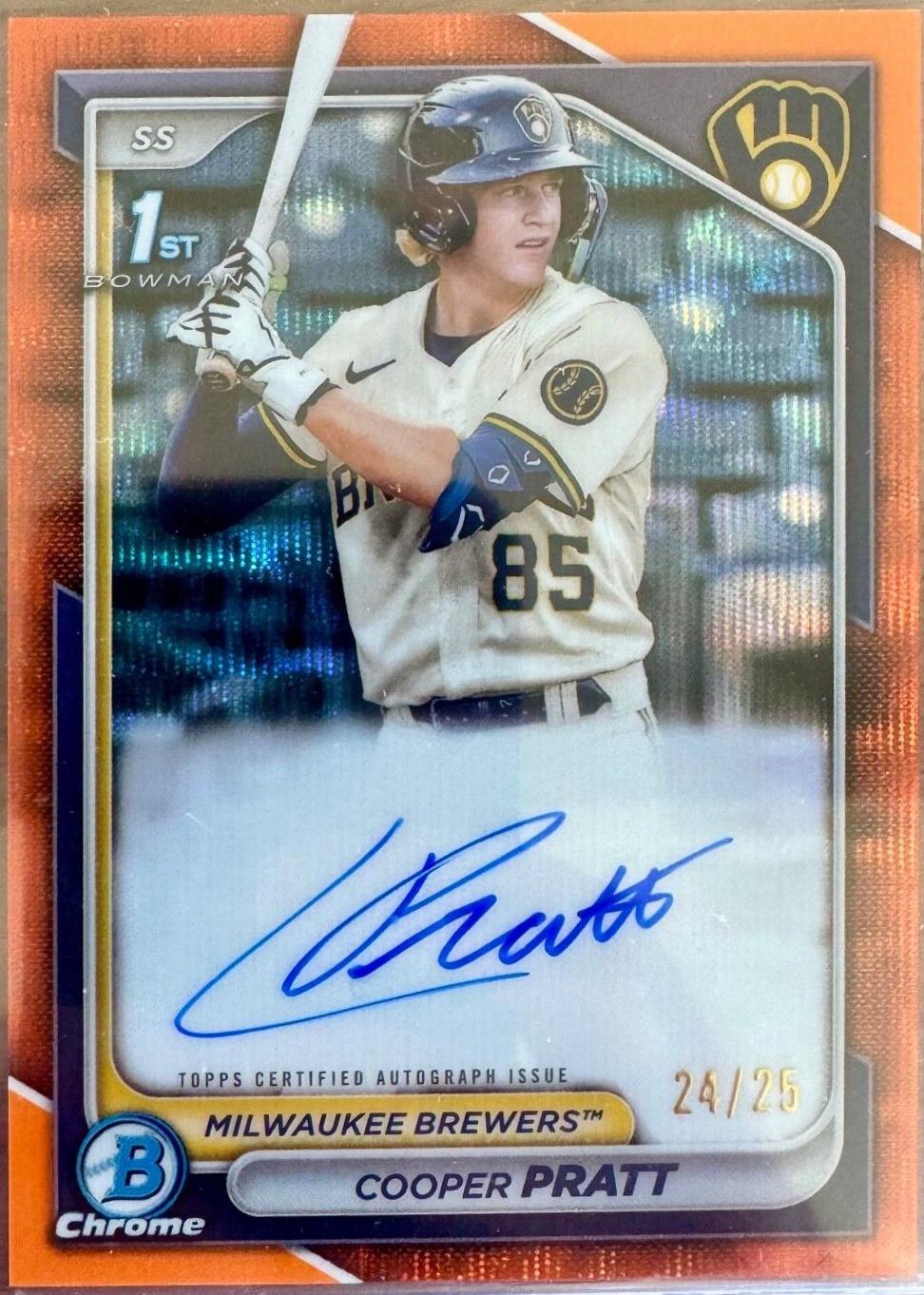 Cooper Pratt [Shimmer Orange Refractor] #CPA-CPR