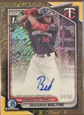 Eduardo Beltre [Shimmer Gold Refractor] #CPA-EB