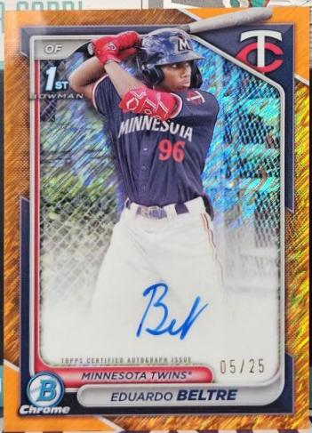 Eduardo Beltre [Shimmer Orange Refractor] #CPA-EB