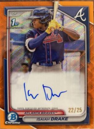 Isaiah Drake [Orange Wave Refractor] #CPA-ID