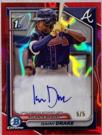 Isaiah Drake [Red Lava Refractor] #CPA-ID