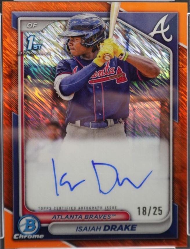 Isaiah Drake [Shimmer Orange Refractor] #CPA-ID
