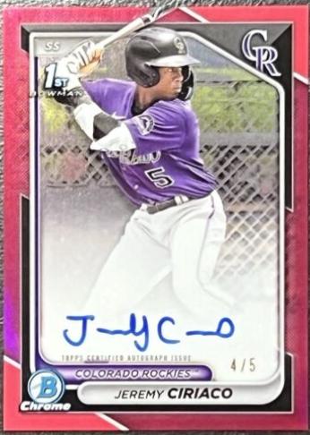 Jeremy Ciriaco [Red Refractor] #CPA-JC