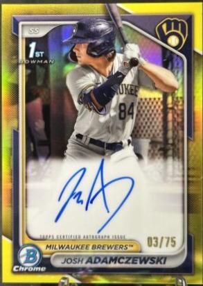 Josh Adamczewski [Yellow Refractor] #CPA-JAI