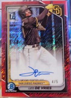 Leo De Vries [Red Shimmer Refractor] #CPA-LD