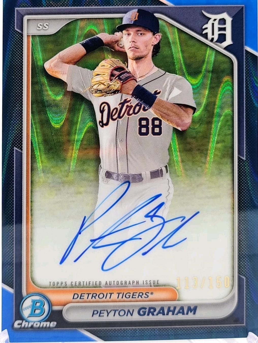 Peyton Graham [Blue RayWave Refractor] #CPA-PGR