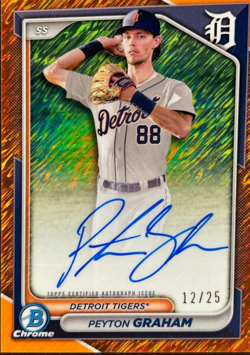 Peyton Graham [Shimmer Orange Refractor] #CPA-PGR