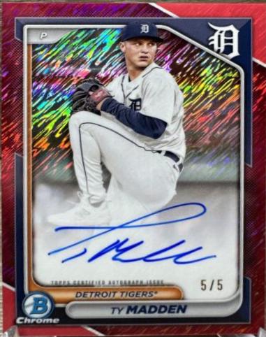 Ty Madden [Red Shimmer Refractor] #CPA-TM