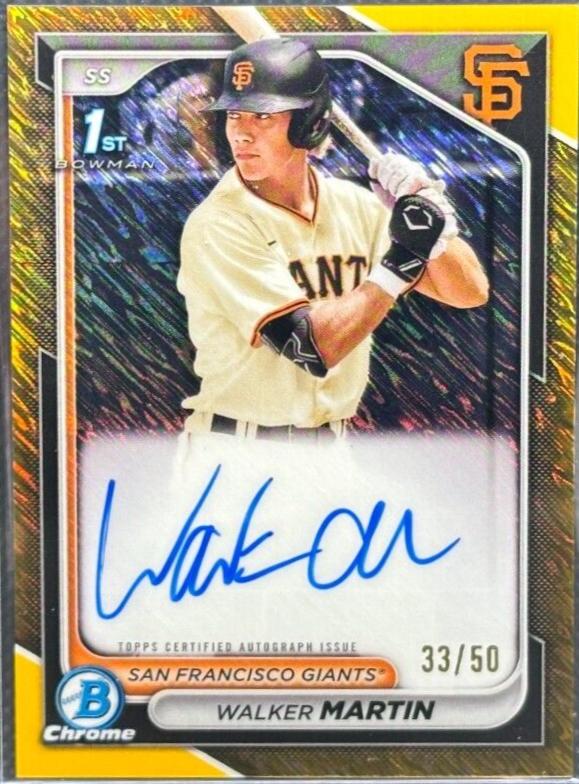 Walker Martin [Shimmer Gold Refractor] #CPA-WM