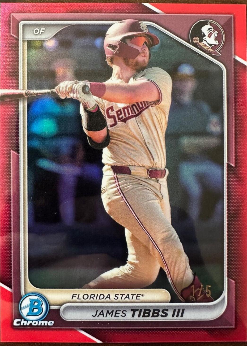 James Tibbs III [Red Refractor College Variation] #BDC-40