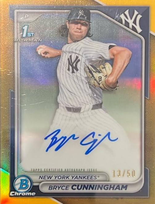 Bryce Cunningham [Gold Refractor] #CPA-BC