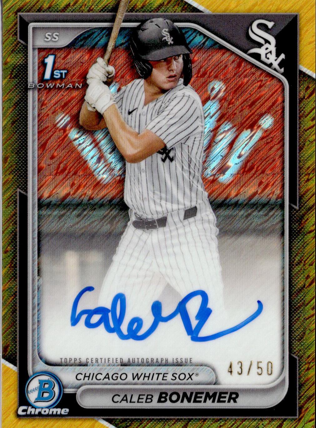 Caleb Bonemer [Shimmer Gold Refractor] #CPA-CBO