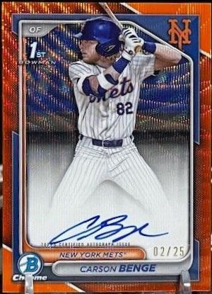 Carson Benge [Orange Wave Refractor] #CPA-CBG