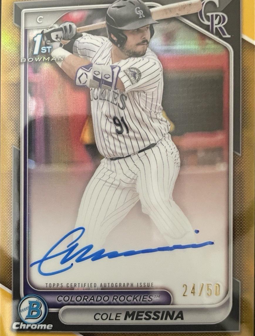 Cole Messina [Gold Refractor] #CPA-CME