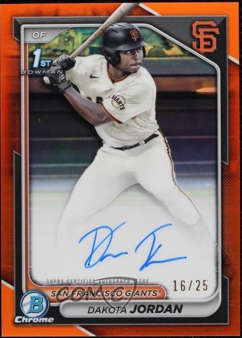 Dakota Jordan [Orange Refractor] #CPA-DJ