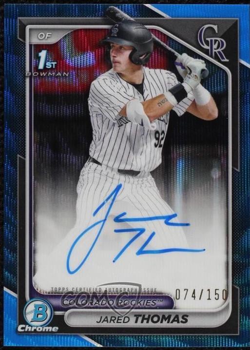Jared Thomas [Blue Wave Refractor] #CPA-JTH