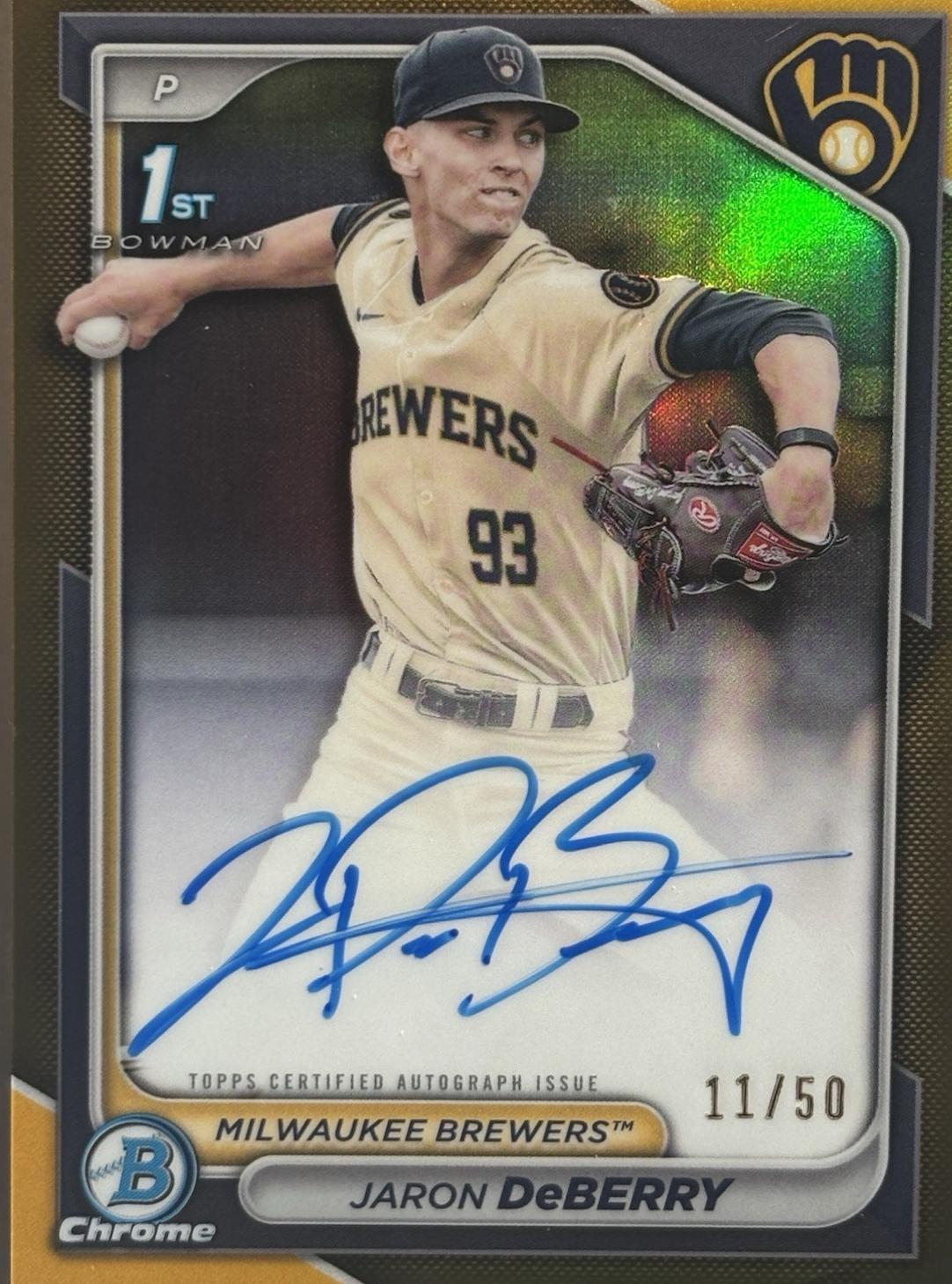 Jaron DeBerry [Gold Refractor] #CPA-JDE