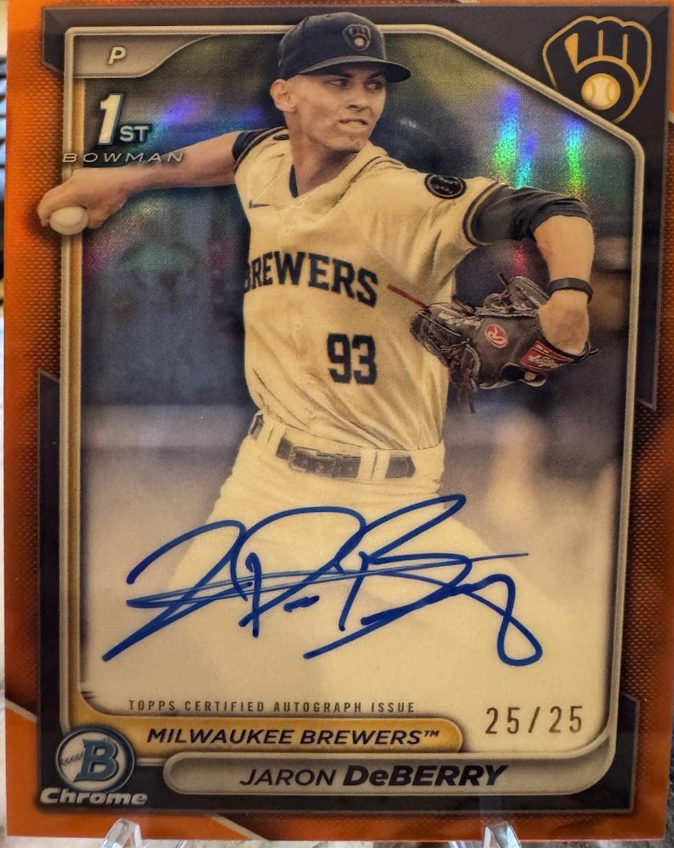 Jaron DeBerry [Orange Refractor] #CPA-JDE