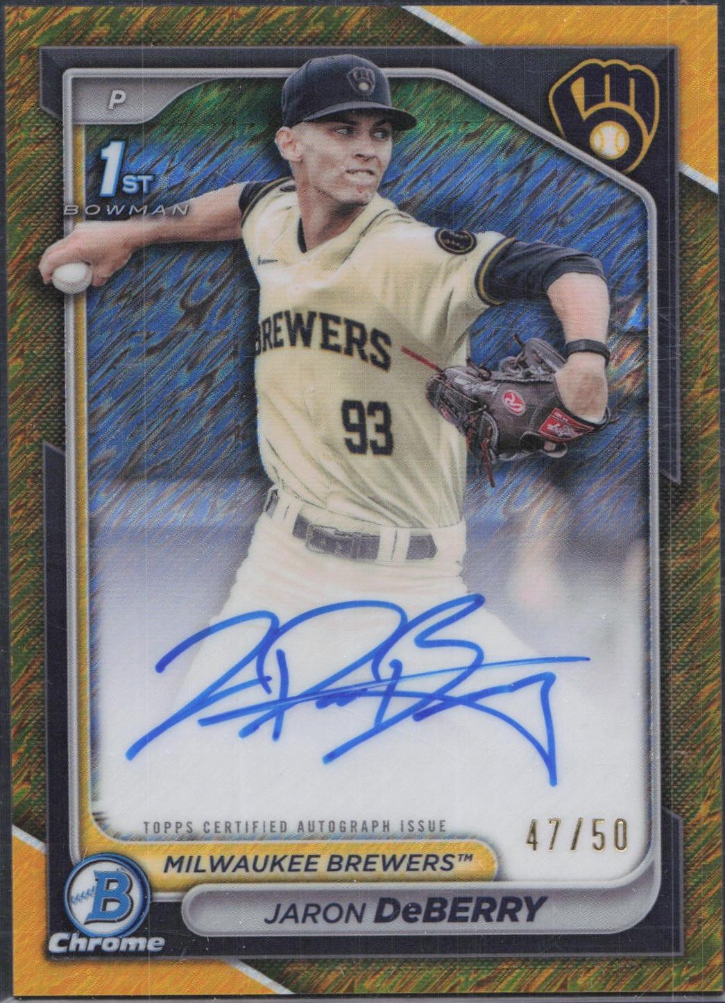 Jaron DeBerry [Shimmer Gold Refractor] #CPA-JDE