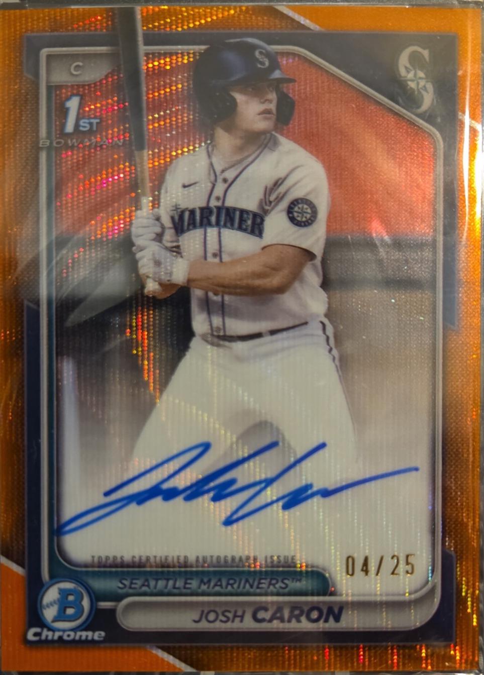Josh Caron [Orange Refractor] #CPA-JCA